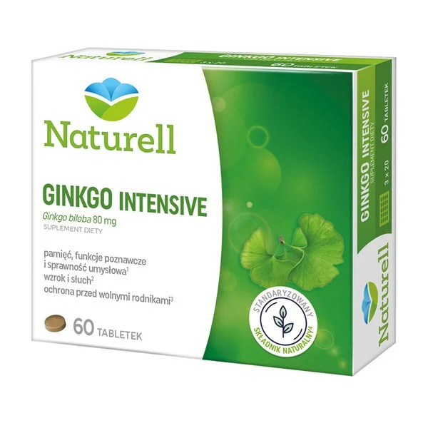 Miłorząb japoński 80 mg 60 tabletek [Naturell] - Naturell