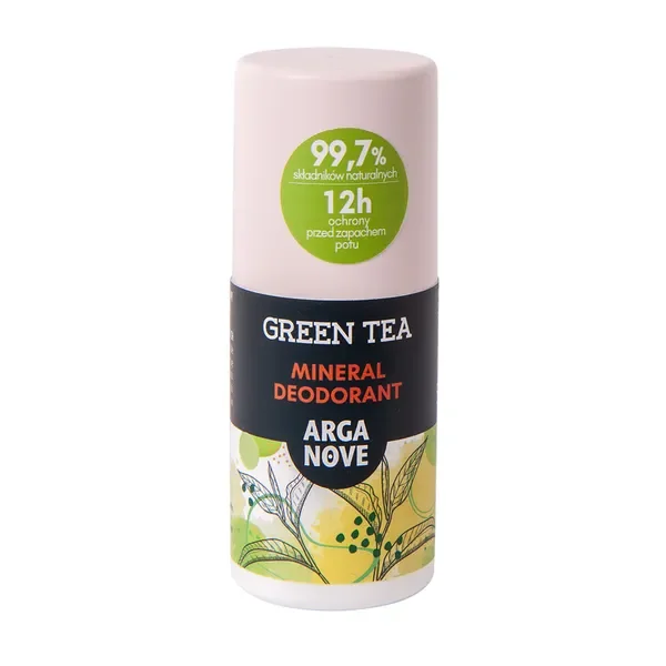Mineralny dezodorant ałunowy zielona herbata roll-on 50ml [Arganove] - Arganove