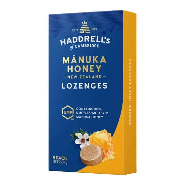 Miód Manuka MGO570+ pastylki do ssania 22,4g [Haddrell's] - Haddrell's of Cambridge