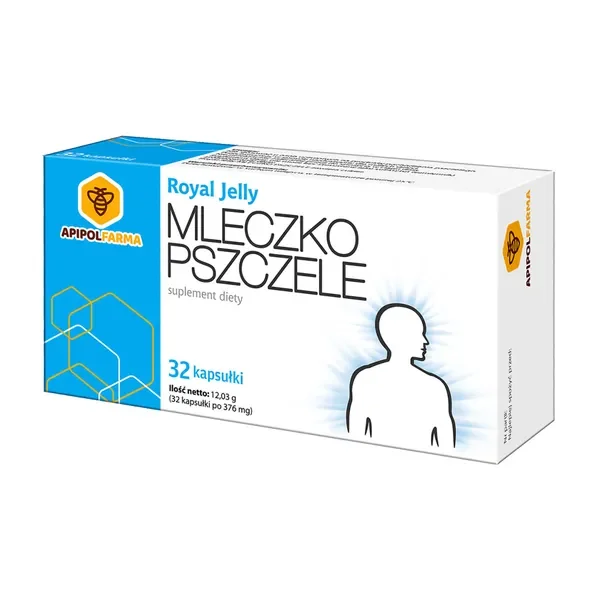 Mleczko pszczele Royal Jelly 300mg 32 kapsułki [ApipolFarma] - ApipolFarma
