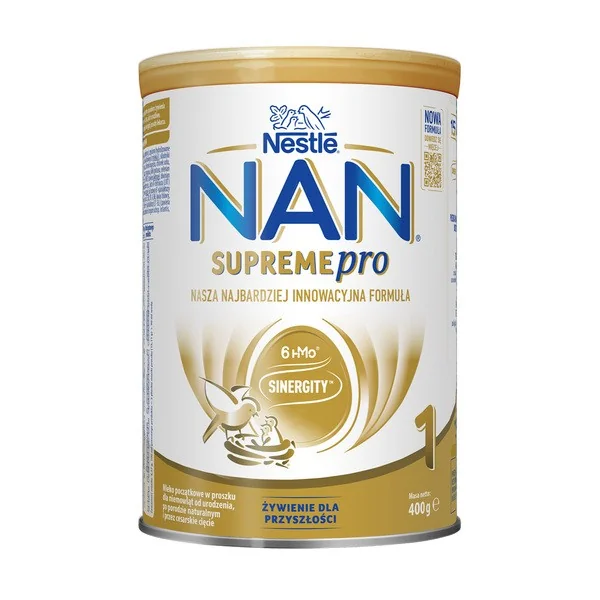 Mleko początkowe w proszku dla niemowląt od urodzenia 400g [NAN Supremepro 1] - NAN