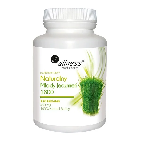 Młody Jęczmień 1800 mg 120 tabletek [Aliness] - Aliness Health'N'Beauty