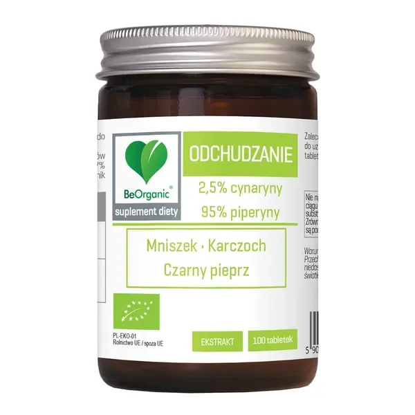 Mniszek + Karczoch + Pieprz czarny 100 tabletek [BeOrganic] - BeOrganic