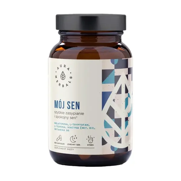 Mój Sen Szybkie Zasypianie i Spokojny Sen 60 kapsułek [Aura Herbals] - Aura Herbals