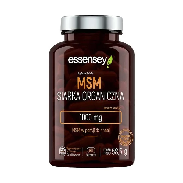 MSM siarka organiczna 1000 mg 90 kapsułek [Essensey] - Essensey