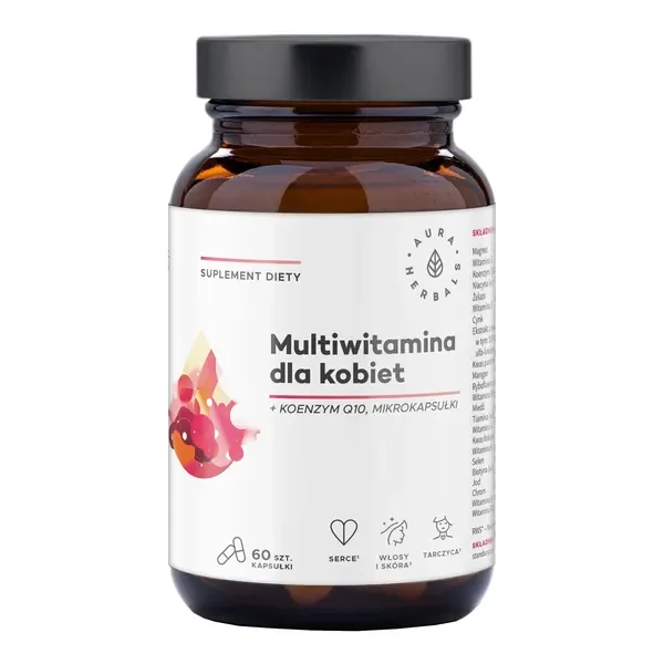 Multiwitamina dla kobiet mikrokapsułki 60 kapsułek [Aura Herbals] - Aura Herbals