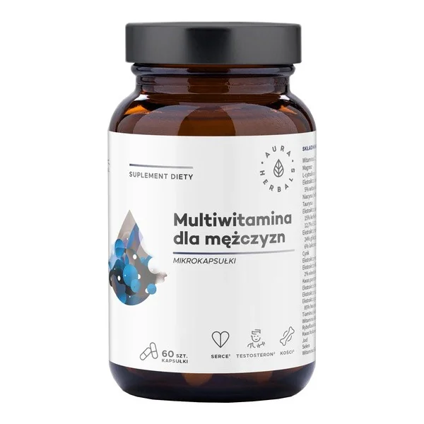Multiwitamina dla mężczyzn 60 kapsułek [Aura Herbals] - Aura Herbals