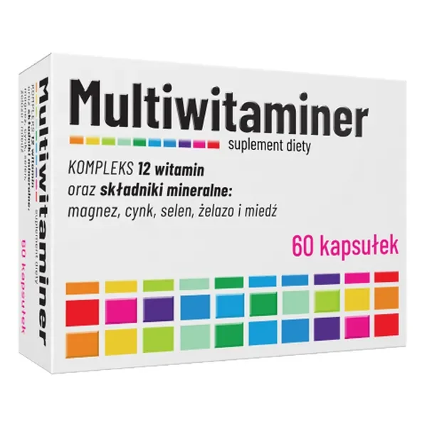 Multiwitaminer kompleks witamin i minerałów 60 kapsułek [Alg Pharma] - Alg Pharma