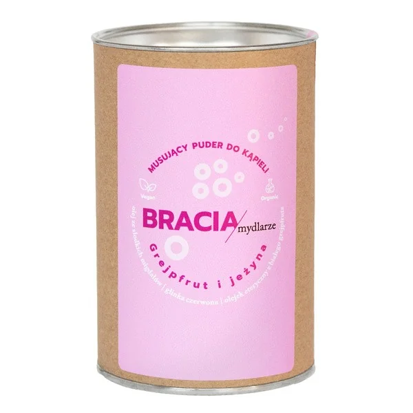 Musujący puder do kąpieli Grejpfrut i jeżyna 300g [Bracia Mydlarze] - Bracia Mydlarze