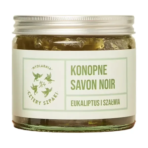Mydło konopne Savon Noir Eukaliptus i Szałwia 250ml [Cztery Szpaki] - Cztery Szpaki