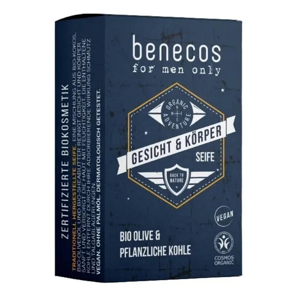 Mydło naturalne do twarzy i ciała dla mężczyzn 75g [Benecos] - Benecos