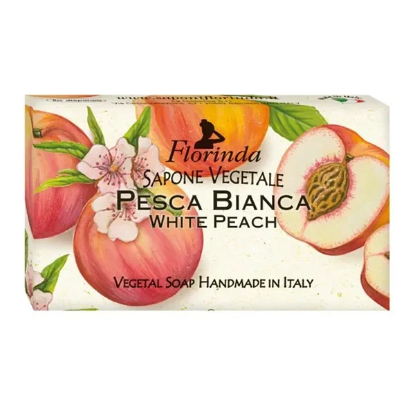 Mydło naturalne roślinne biała brzoskwinia 100g [Florinda] - Florinda