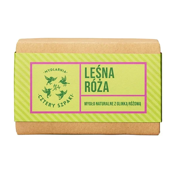 Mydło naturalne w kostce Leśna Róża 110g [Cztery Szpaki] - Cztery Szpaki