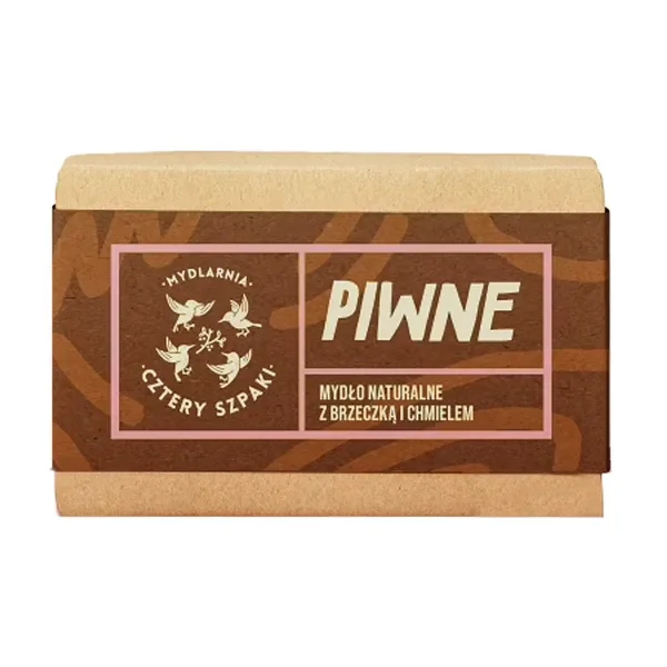 Mydło naturalne w kostce Piwne 110g [Cztery Szpaki] - Cztery Szpaki
