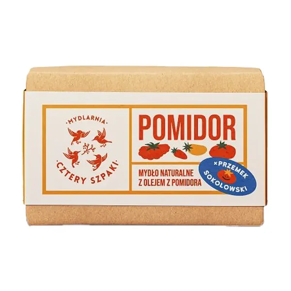 Mydło naturalne w kostce Pomidor 110g [Cztery Szpaki] - Cztery Szpaki