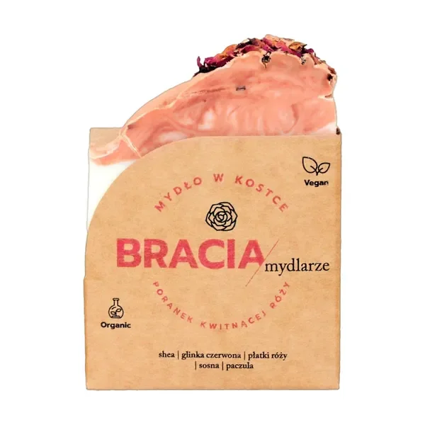 Mydło w kostce Poranek kwitnącej róży 120g [Bracia Mydlarze] - Bracia Mydlarze