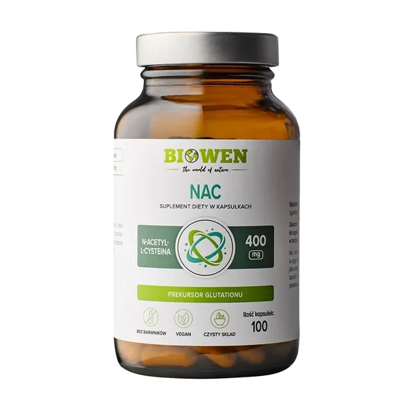 N-acetylo-L-cysteina 400 mg 100 kapsułek [Biowen] - Biowen