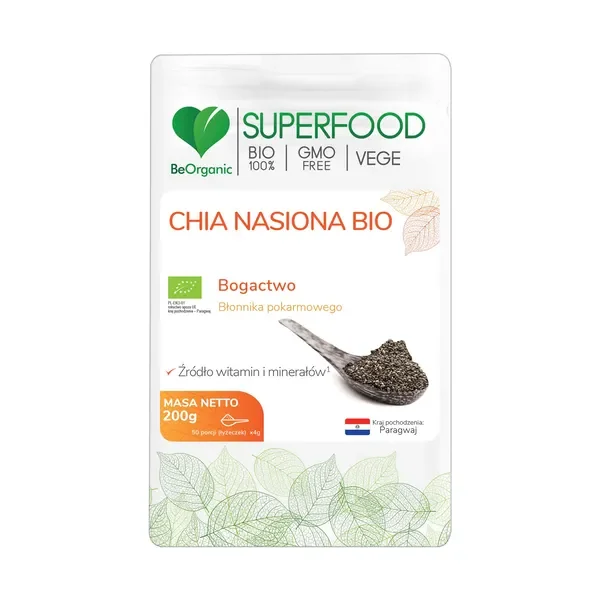 Nasiona chia BIO 200g [BeOrganic] - BeOrganic
