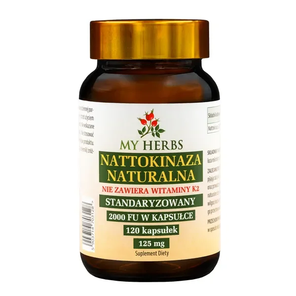Nattokinaza 125 mg 120 kapsułek [My Herbs] - My Herbs
