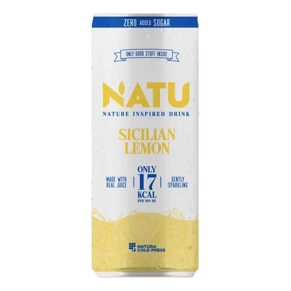 NATU Sicilian Lemo napój musujący o smaku cytrynowym 250ml - NATU