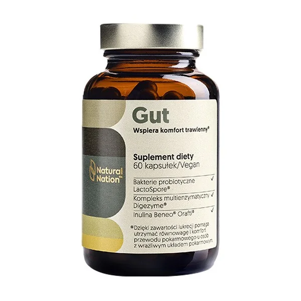 Natural Nation Gut Probiotyk 60 kapsułek [Natural Nation] - Natural Nation