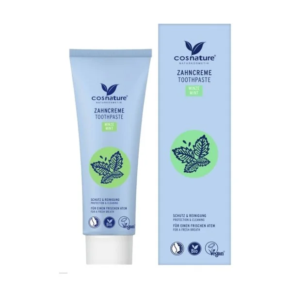 Naturalna miętowa pasta do zębów z fluorem 75ml [Cosnature] - Cosnature
