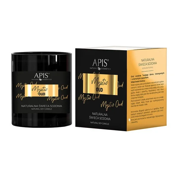 Naturalna świeca sojowa Mystic Oud 220g [Apis] - Apis