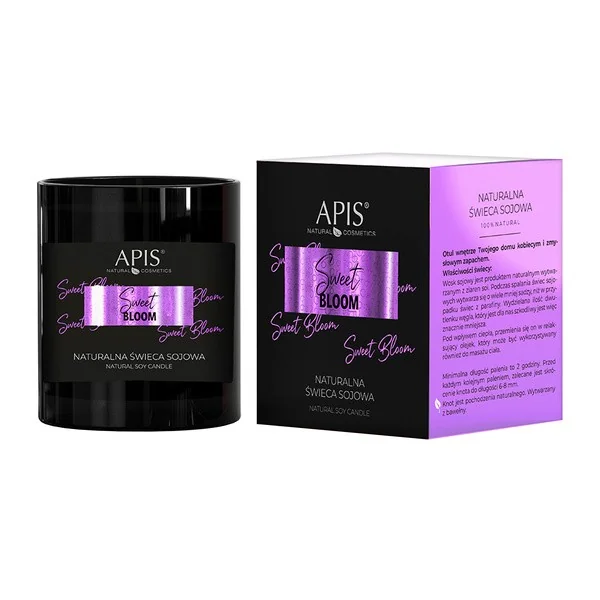 Naturalna świeca sojowa Sweet Bloom 220g [Apis] - Apis
