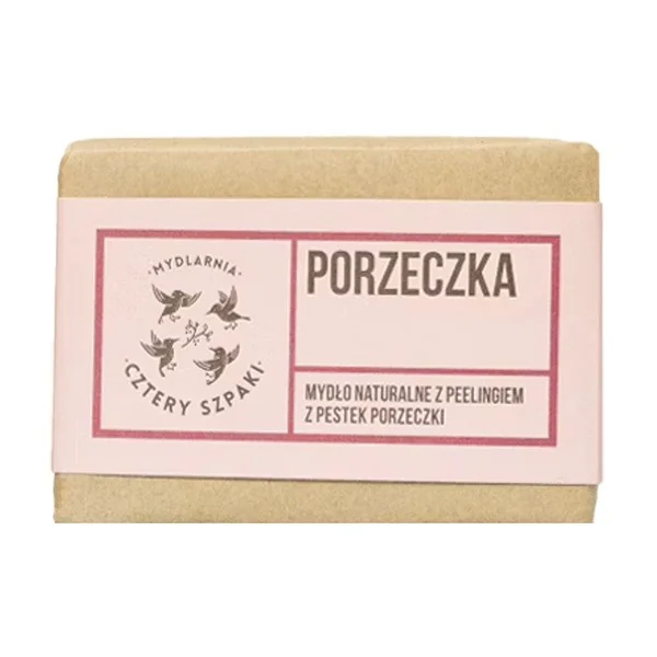 Naturalne mydło w kostce Porzeczka 110g [Cztery Szpaki] - Cztery Szpaki