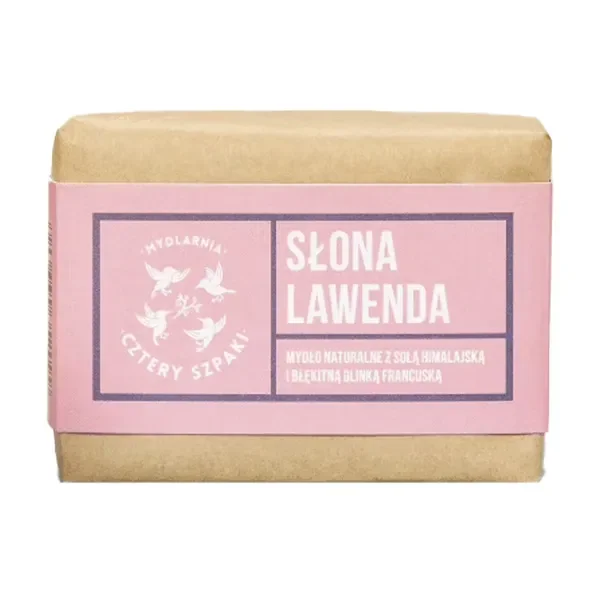 Naturalne mydło w kostce Słona Lawenda 110g [Cztery Szpaki] - Cztery Szpaki
