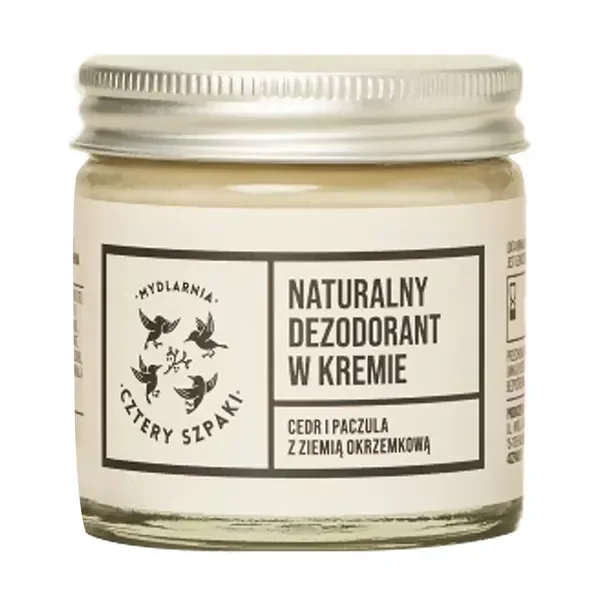 Naturalny dezodorant w kremie Cedr i Paczula 60ml [Cztery Szpaki] - Cztery Szpaki