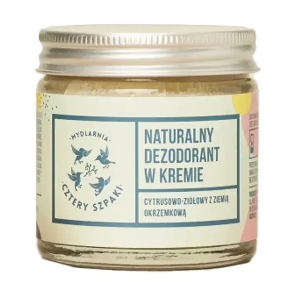 Naturalny dezodorant w kremie cytrusowo-ziołowy 60ml [Cztery Szpaki] - Cztery Szpaki