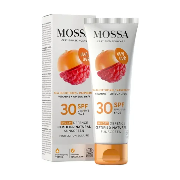Naturalny krem SPF30 z rokitnikiem i maliną 50ml [Mossa] - Mossa