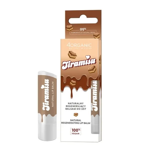 Naturalny regenerujący balsam do ust Tiramisu 5g [4organic] - 4organic