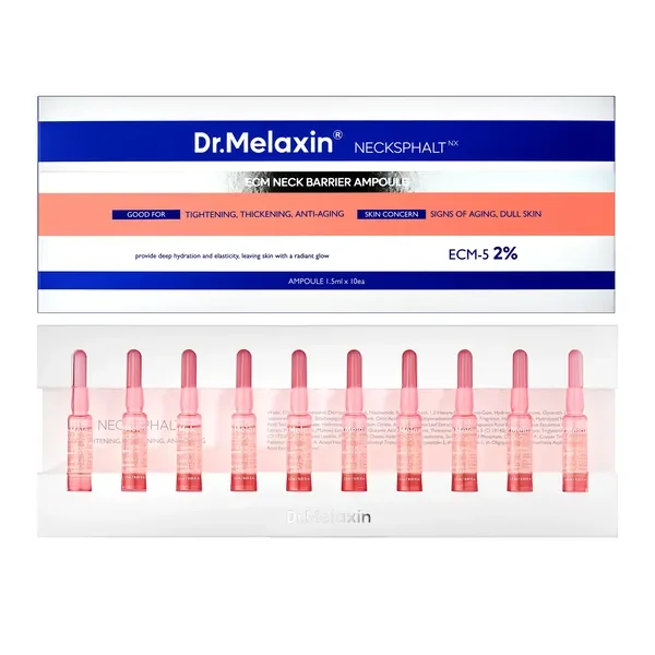 Necksphalt ECM Neck Barrier Ampoule ampułki do pielęgnacji skóry szyi 10x1,5ml [Dr.Melaxin] - Dr.Melaxin