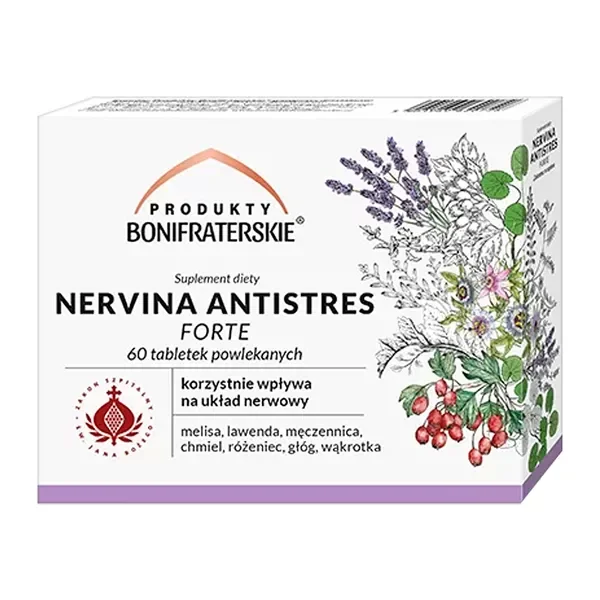 Nervina Antistres Forte 60 tabletek [Produkty Bonifraterskie] - Produkty Bonifraterskie