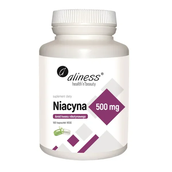 Niacyna 500 mg 100 kapsułek [Aliness] - Aliness Health'N'Beauty