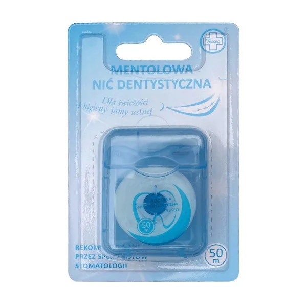 Nić dentystyczna mentolowa woskowana 50m [Testeo] - Testeo