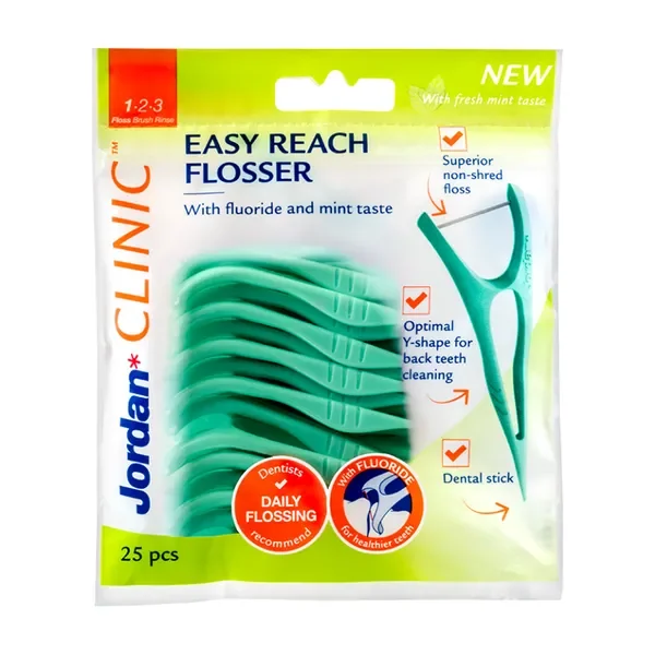 Nić dentystyczna z wykałaczką 25 szt. [Jordan] - Jordan