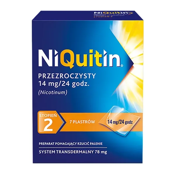 Nikotyna 14 mg/24h 7 plastrów [Niquitin] - Niquitin