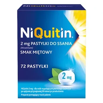 Nikotyna 2 mg 72 pastylki [Niquitin] - Niquitin