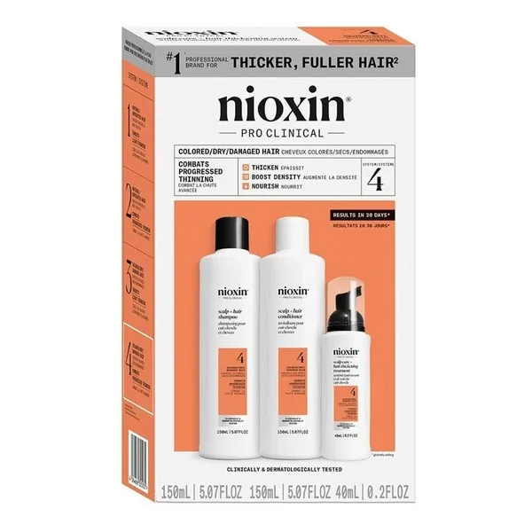 Nioxin System 4 zestaw wzmacniający włosy farbowane z przerzedzeniem [Nioxin] - Nioxin