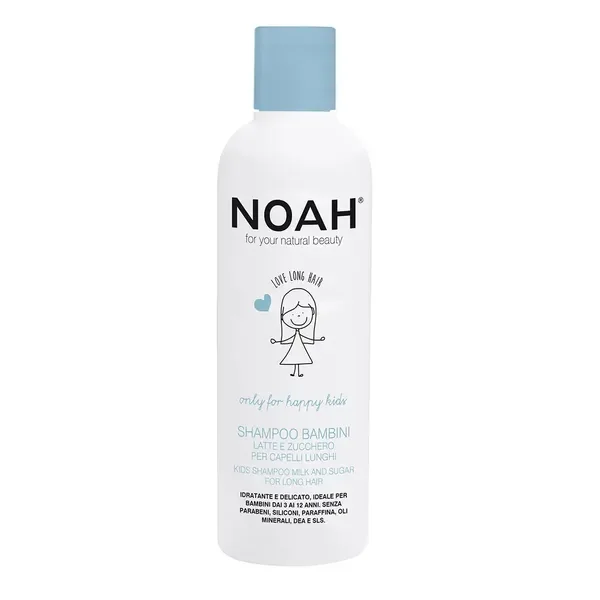 NOAH Kids szampon dla dzieci z mlekiem i cukrem do włosów długich 250ml [NOAH] - NOAH