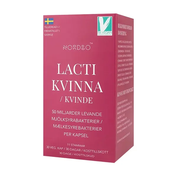 Nordbo Lacti Kvinna probiotyk 30 kapsułek - Nordbo