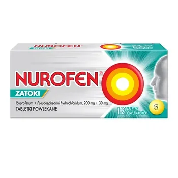 Nurofen Zatoki 200mg+30mg 12 tabletek [RECKITT BENCKISER] - RECKITT BENCKISER