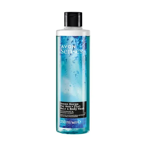 Ocean Surge żel do mycia ciała i włosów dla mężczyzn 500ml [Avon Senses] - Avon Senses