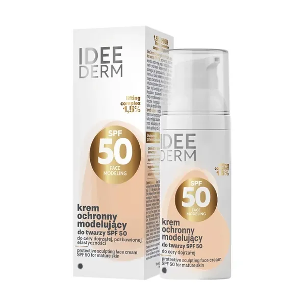 Ochronny krem modelujący do twarzy SPF 50 50ml [IDEE DERM] - IDEE DERM