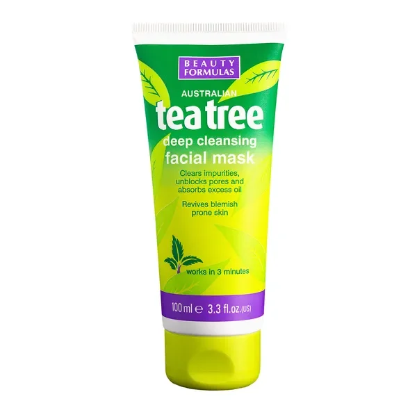 Oczyszczająca maska do twarzy z olejkiem z drzewa herbacianego 100 ml [Beauty Formulas] - Beauty Formulas