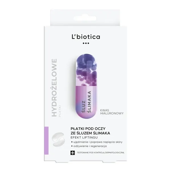 Odmładzające płatki pod oczy ze śluzem ślimaka 3x2 szt. [L'Biotica] - L'Biotica