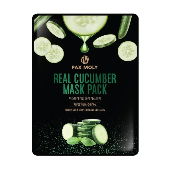 Odświeżająco-oczyszczająca maska w płachcie z ekstraktem z ogórka 25 ml [Pax Moly] - Pax Moly